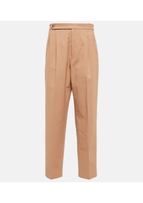Tod's High-rise wide-leg cotton-blend pants