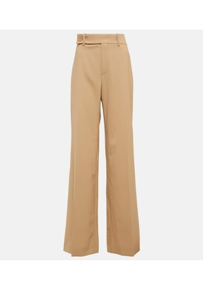 Chloé Mid-rise straight wool-blend pants