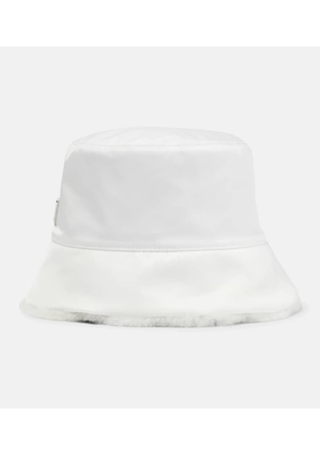 Prada Re-Nylon shearling-trimmed bucket hat