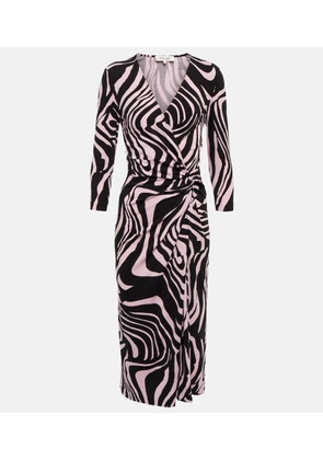 Diane von Furstenberg Printed ruched midi dress