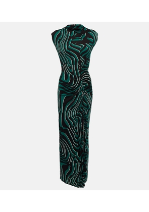 Diane von Furstenberg Printed fitted maxi dress