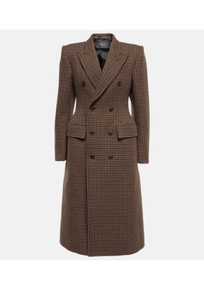 Balenciaga Houndstooth wool-blend coat