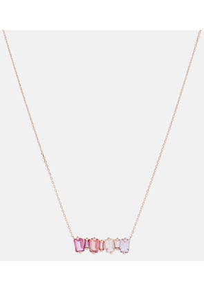 Suzanne Kalan 14kt rose gold necklace with gemstones