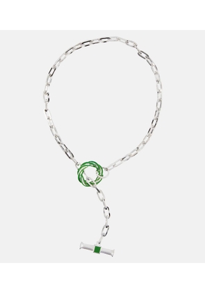 Bottega Veneta Sterling silver chain necklace