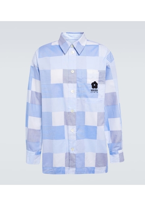 Kenzo Patchwork oversized cotton shirt