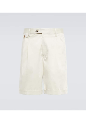 Lardini Cotton-blend satin shorts