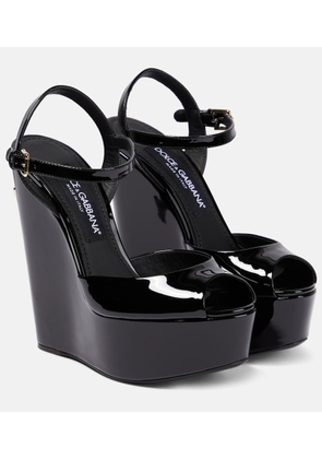 Dolce&Gabbana Patent leather wedge sandals