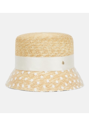 Maison Michel Mini Kendall straw boater hat