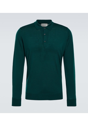 John Smedley Puck Cotton Polo Sweater In Almond