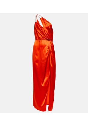 The Sei One-shoulder silk midi dress
