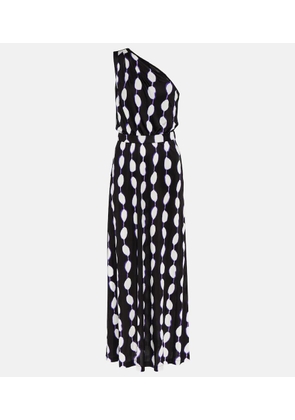 Diane von Furstenberg Kiera printed jersey one-shoulder maxi dress
