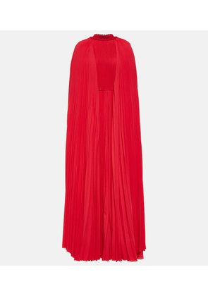 Balenciaga Caped pleated gown