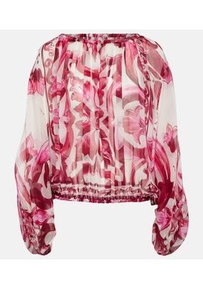 Dolce&Gabbana Printed silk chiffon blouse
