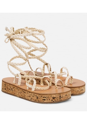 Ancient Greek Sandals Caryatis leather platform sandals