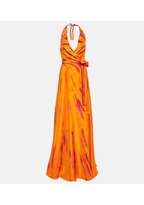 Anna Kosturova Tie-dyed silk maxi dress