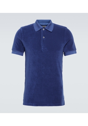 Tom Ford Cotton-blend terry polo shirt