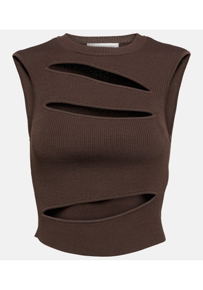 Christopher Esber Cutout ribbed-knit top