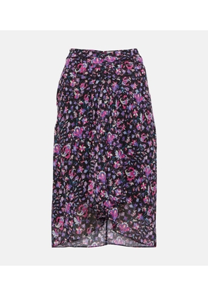 Marant Etoile Gibsi floral cotton midi skirt