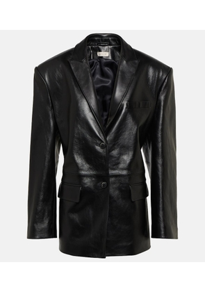The Mannei Jafr tailored leather blazer
