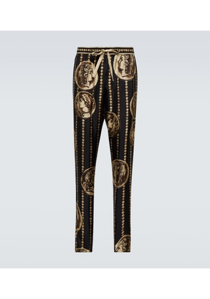 Dolce&Gabbana Printed silk straight pants