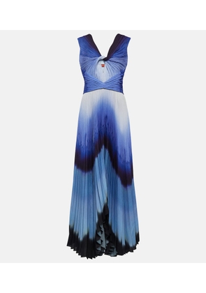Altuzarra Printed pleated maxi dress