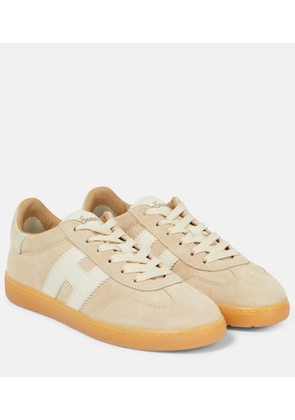 Hogan H647 leather-trimmed suede sneakers