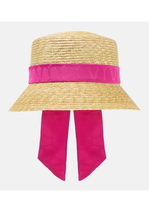 Valentino Toile Iconographe straw bucket hat