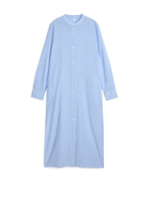 Long Shirt Dress - Blue