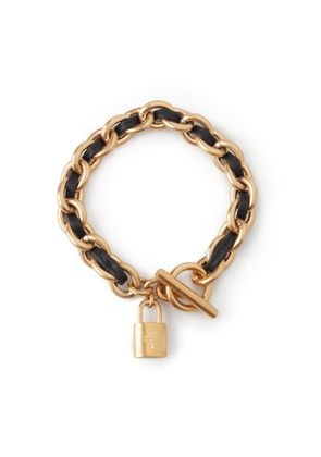 Mulberry Women's Lily Leather Chain Bracelet Medium - Black - Size M