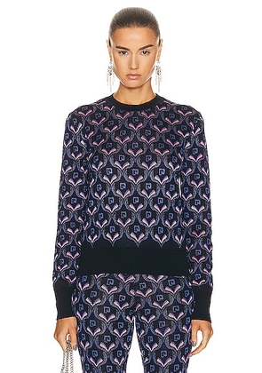 RABANNE Pullover Sweater in Neon Paco - Navy. Size XS (also in ).