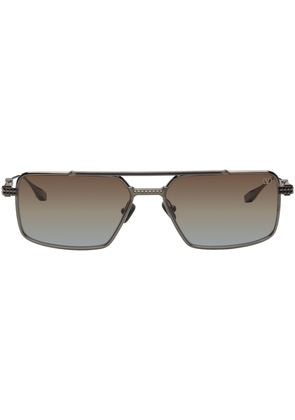 Valentino Garavani Black VI Rectangular Frame Sunglasses