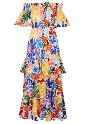 Borgo DE Nor Elena Floral-print Cotton Maxi Dress - Multicoloured - 14
