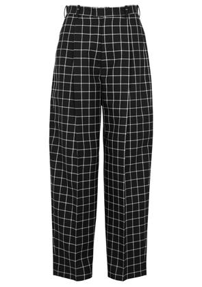 Marni Checked Wool Trousers - Black - 40 (UK8 / S)