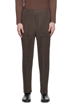 HOMME PLISSÉ ISSEY MIYAKE Brown Unfold Trousers