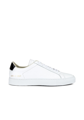 Common Projects Retro Low in White. Size 41, 42, 43, 44, 45, Eur 40 / US 7, Eur 41 / US 8.