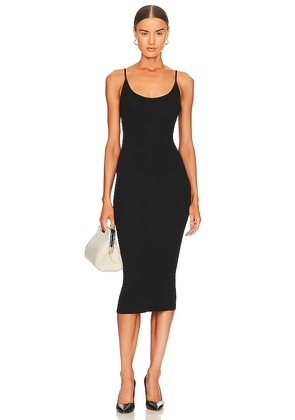 Enza Costa Silk Knit Essential Dress in Black. Size L, M, XL, XS.