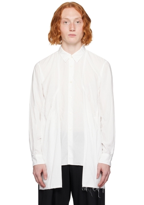 Comme des Garçons Homme Plus White Paneled Shirt