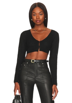 ALL THE WAYS Ramona Crop Sweater in Black. Size M.