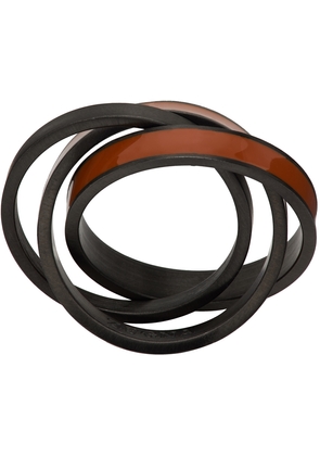 ZEGNA Brown & Black Infinity Ring