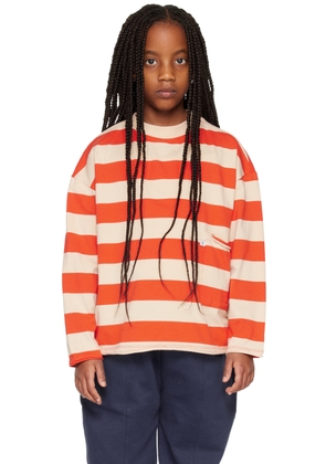 Repose AMS Kids Red & Off-White Easy Long Sleeve T-Shirt