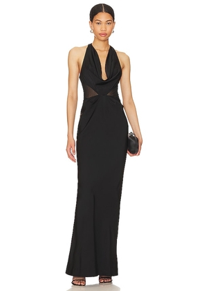 h:ours Grecia Maxi Dress in Black. Size L, M, S, XL.