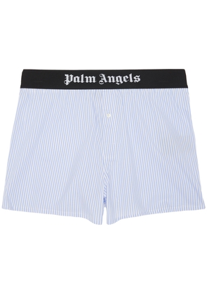 Palm Angels Blue & White Striped Boxers
