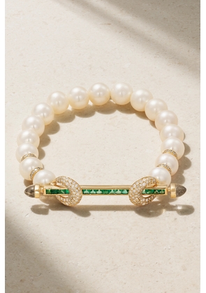 Ananya - Chakra 18-karat Gold Multi-stone Bracelet - 15,16,17