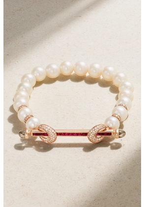 Ananya - Chakra 18-karat Rose Gold Multi-stone Bracelet - 15,16,17