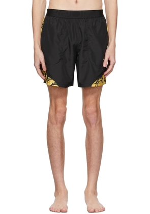 Versace Underwear Black Barocco Swim Shorts