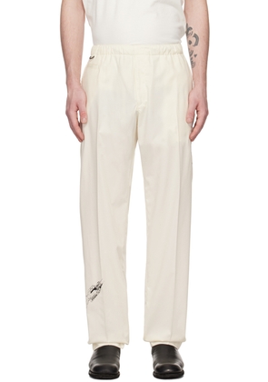UNDERCOVER Off-White Embroidered Trousers