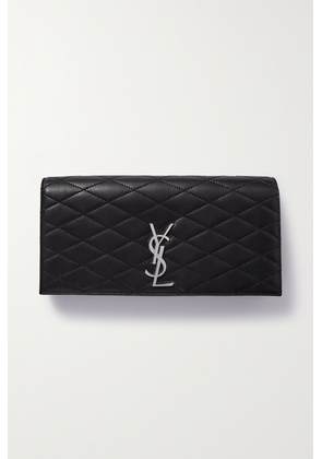 SAINT LAURENT - Kate Quilted Leather Clutch - Black - One size