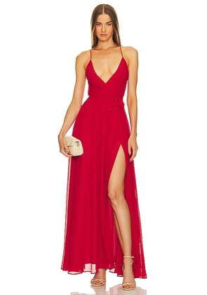 Michael Costello x REVOLVE Hoku Gown in Red. Size L, M, S.