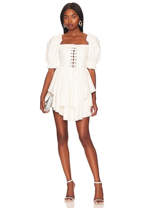 Selkie The Lace Up Party Dress in Ivory. Size 4X.