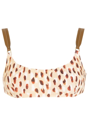 Lenny Niemeyer leopard-print bikini top - Neutrals